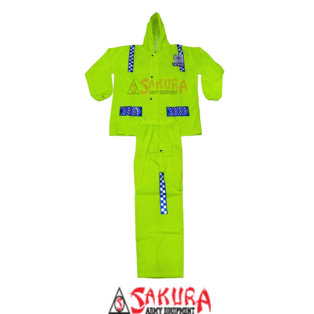 Setelan Jas Hujan Satpam Security Hijau Scotlight Jumbo XXL