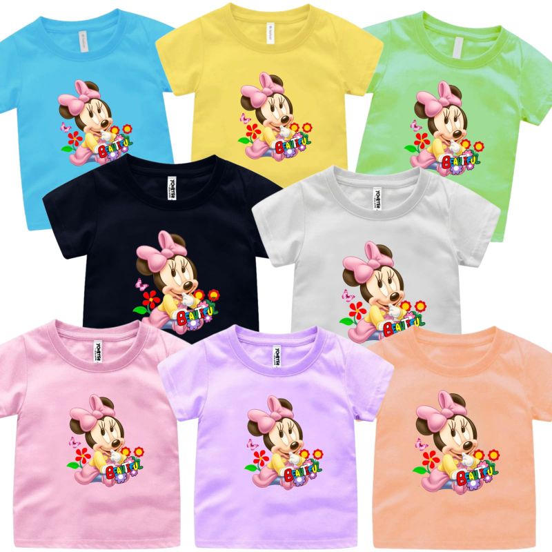 BAJU KAOS ANAK 1-12TAHUN CEWEK/COWOK MINI MOUSE
