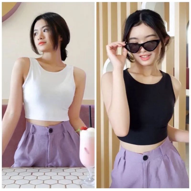 TANKTOP CROP WANITA - SINGLET CROP