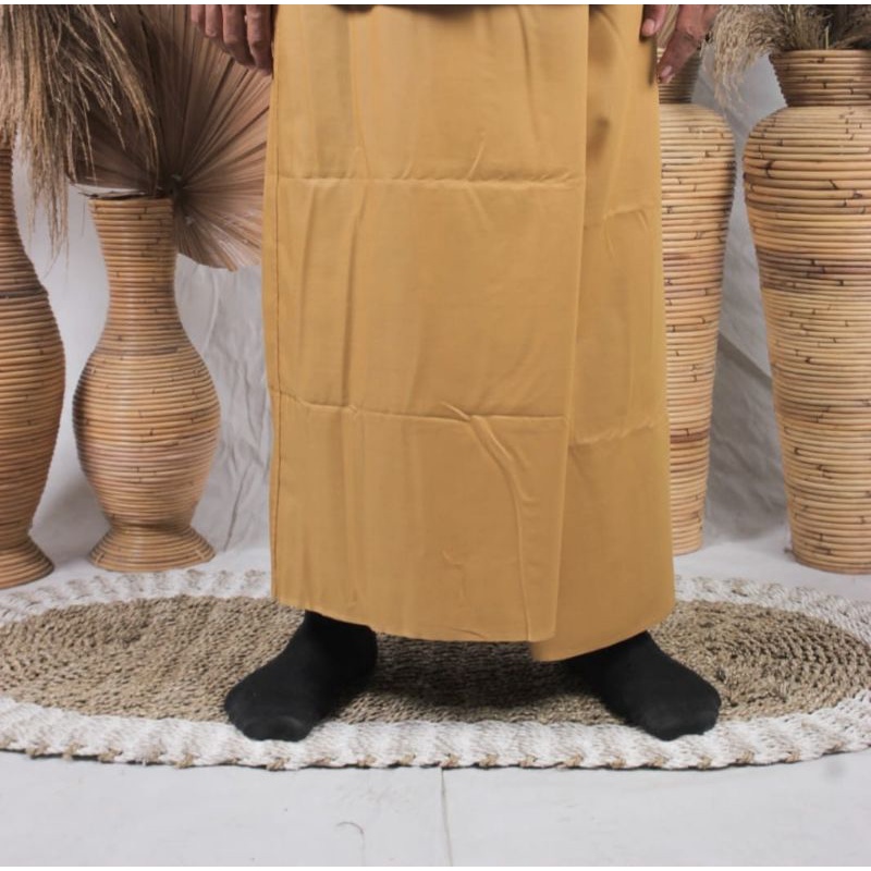 Sarung Polos Kuning Katun Premium - Alat Solat - Sarung Polos Murah