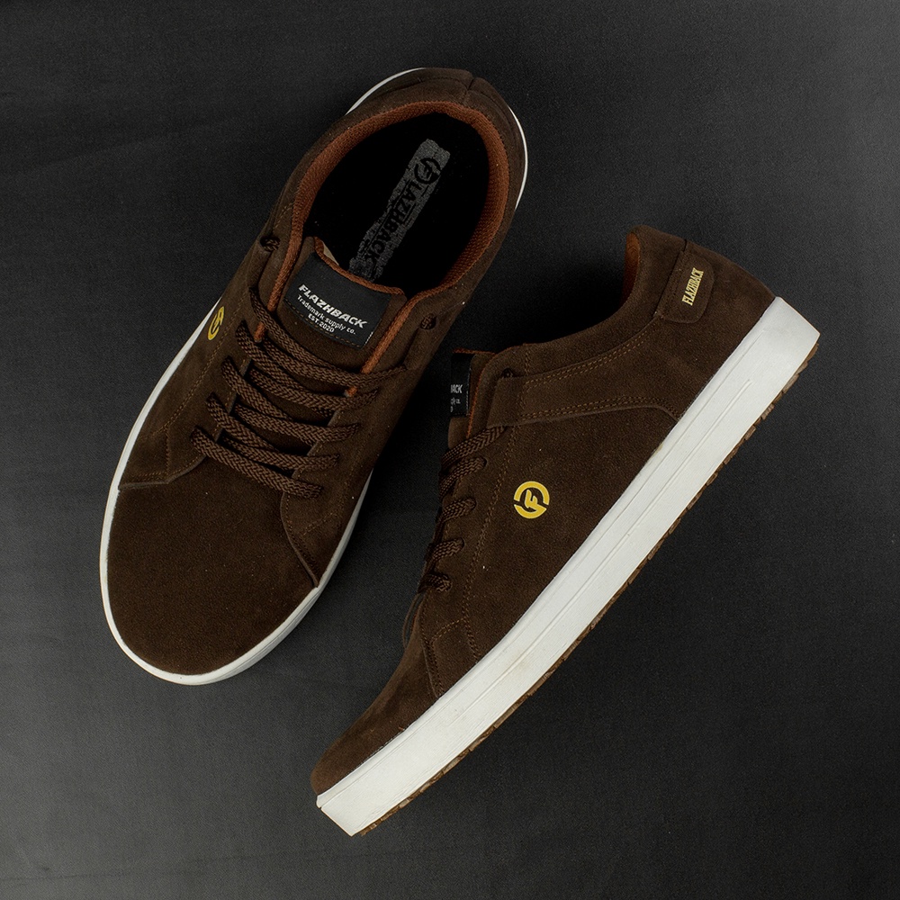 VEGARD BROWN |ManNeedMe x FLAZHBACK| Sepatu Sneakers Pria Casual Shoes ORIGINAL