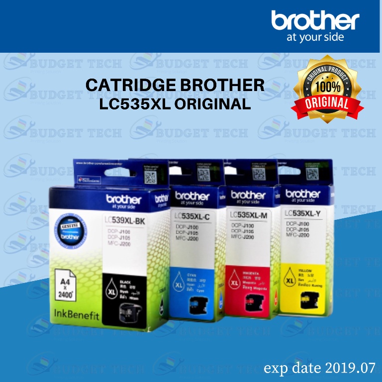 Catridge Brother LC535XL C M Y Ink Benefit LC539XL-BK / BARU ORIGINAL