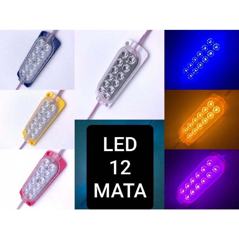led 12 mata / lampu truk / lampu mobil / 12v / 24v