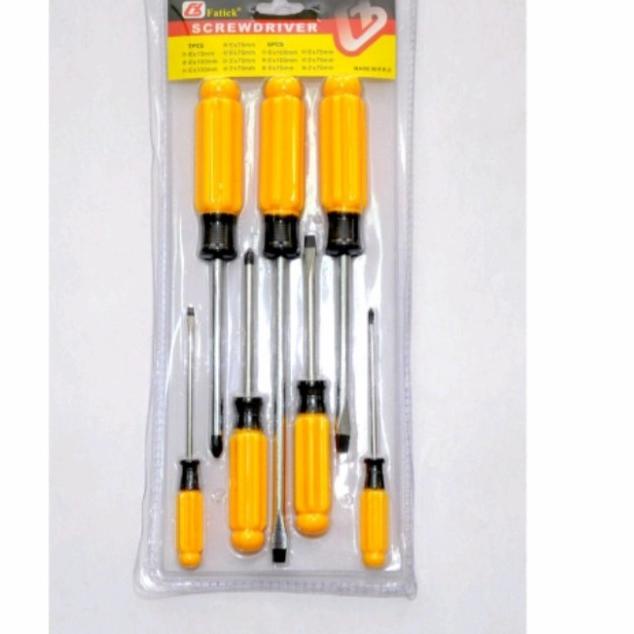 obeng set 7 pcs kepala magnet fatick screwdriver set obeng magnet