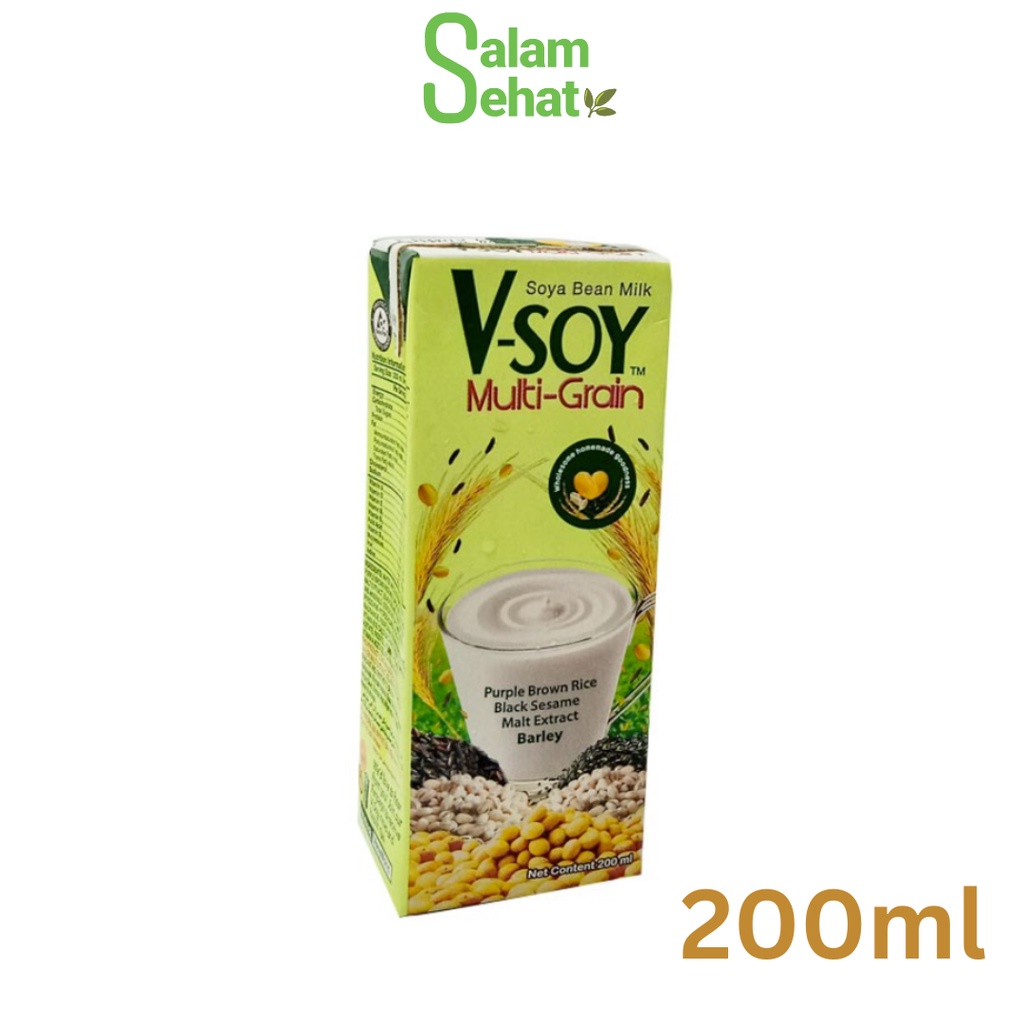 Jual VSoy Multigrain Soy Milk 200ml VSoy Susu Kedelai Multi Grain