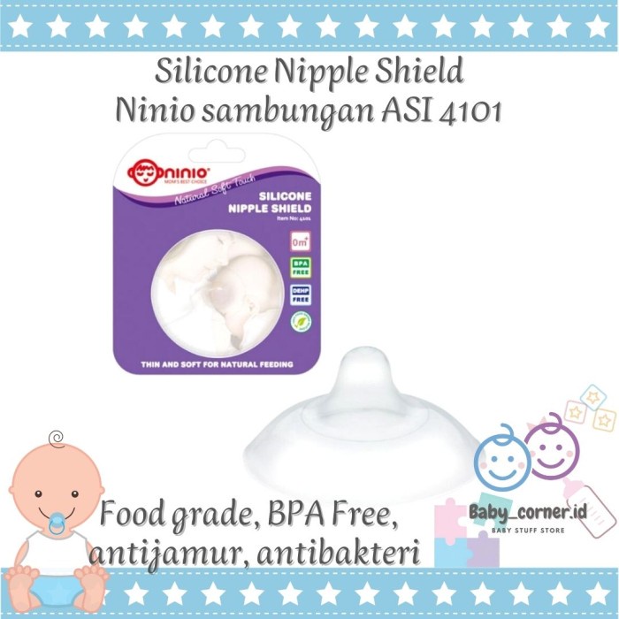 Nipple Shield Silicone Ninio Pelindung Puting Payudara Ibu Menyusui