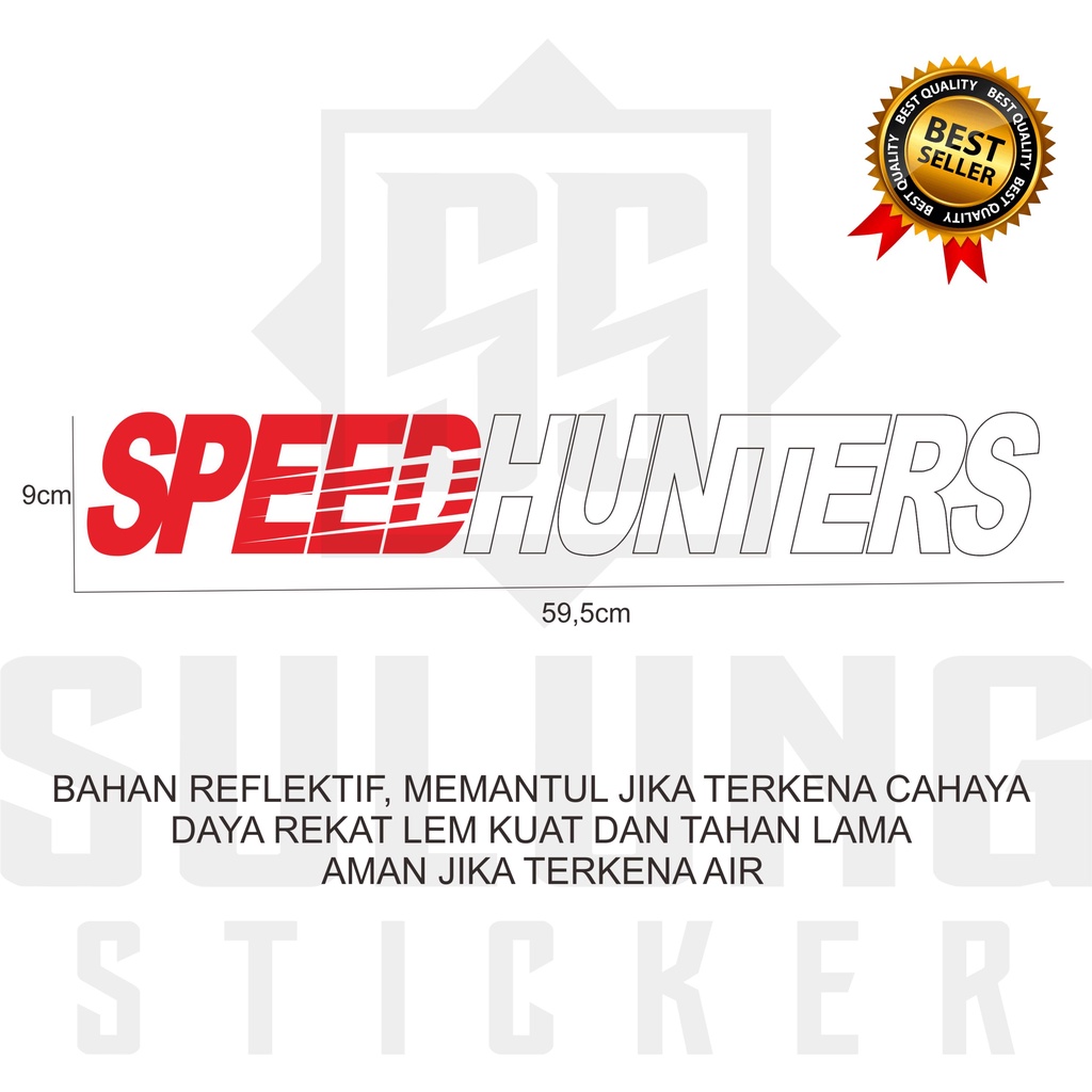 Stiker Kaca Mobil Depan Speedhunter Cutting Sticker