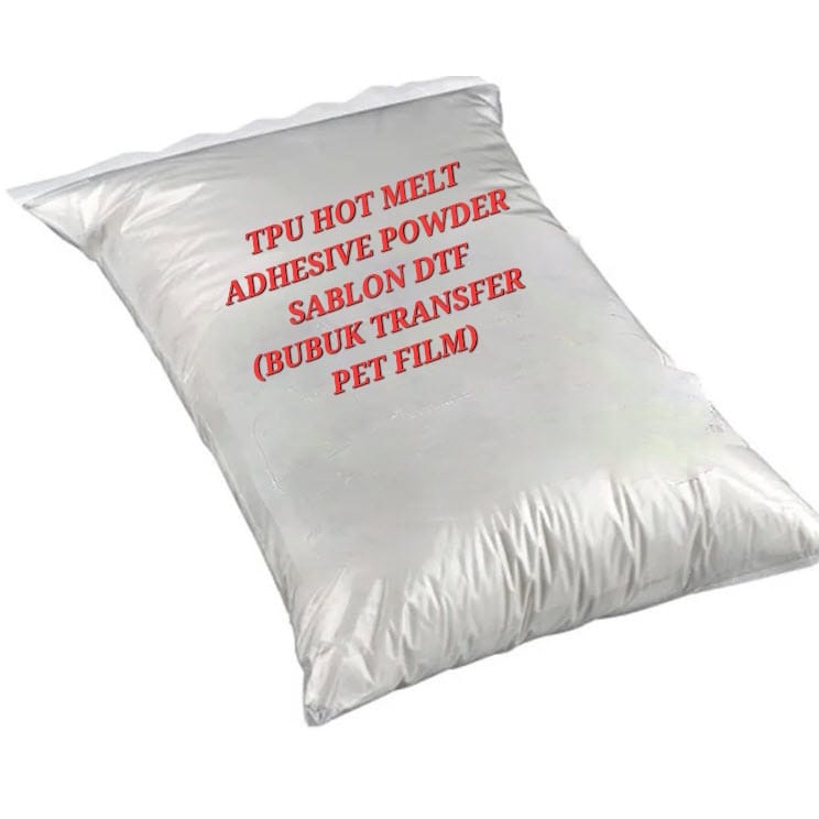 DTF TPU Hot Melt Adhesive Powder Sablon DTF Bubuk Transfer PET Film 1KG