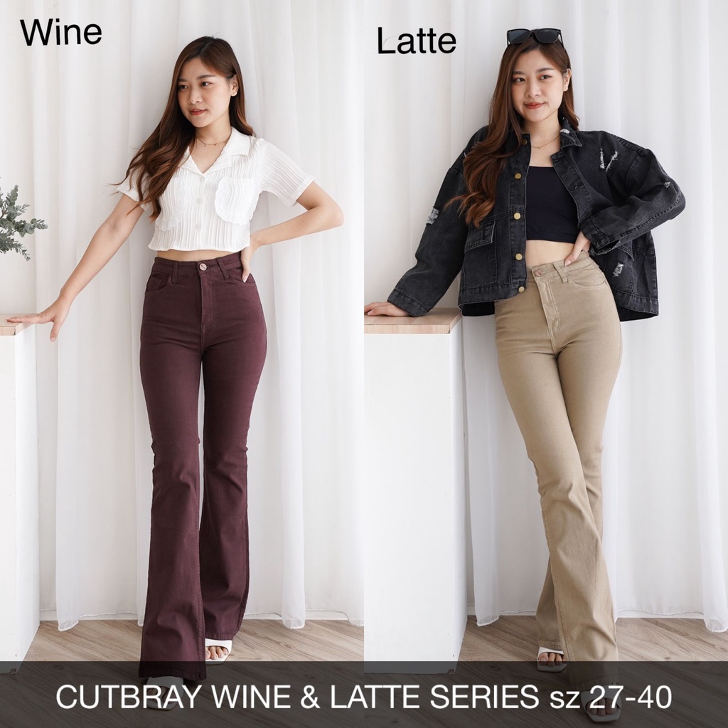 CELANA JEANS WANITA UKURAN NORMAL &amp; JUMBO  CUTBRAY CHOCO LATTE SERIES-SYSCLOTHIER