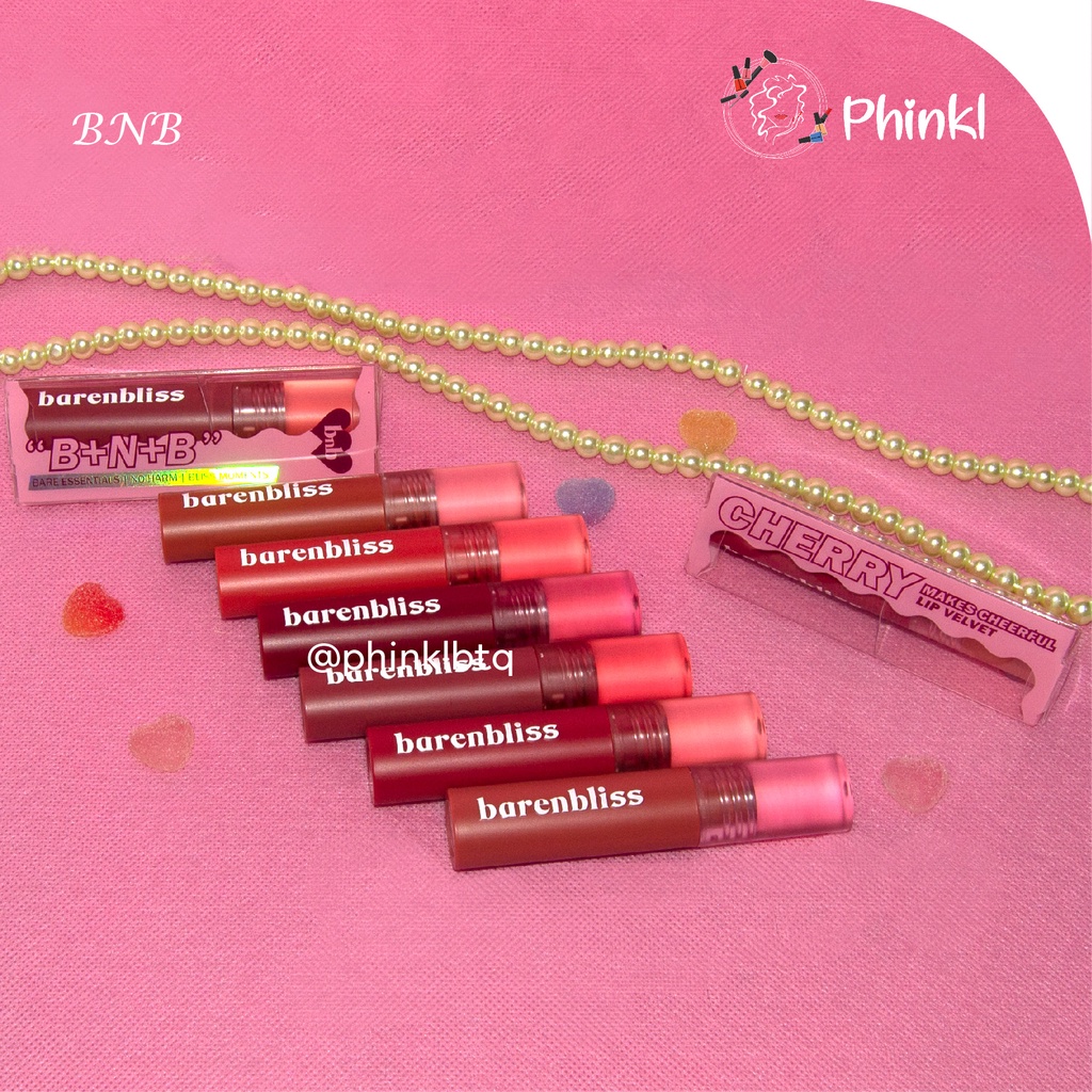 `ღ´ PHINKL `ღ´ BNB BARENBLISS CHERRY MAKES CHEERFUL LIP VELVET LIPCREAM ala korea KPOP