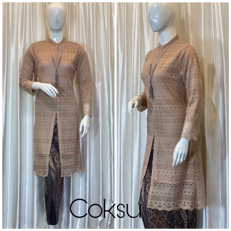 Kebaya modern sanghai borkat payet tingkat/ Kebaya Tunik / Tunik Brokat / Kebaya Modern / Kebaya tile / Kebaya Favorite / Batik Couple