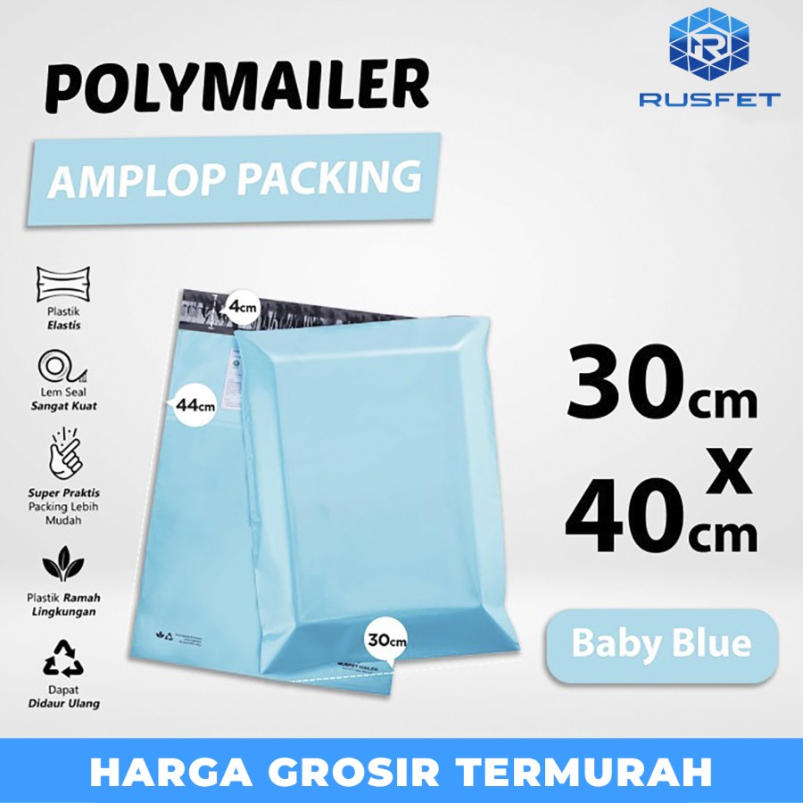 

Polymailer TOSCA 30x40cm Amplop Plastik Packing Olshop Premium / Pack