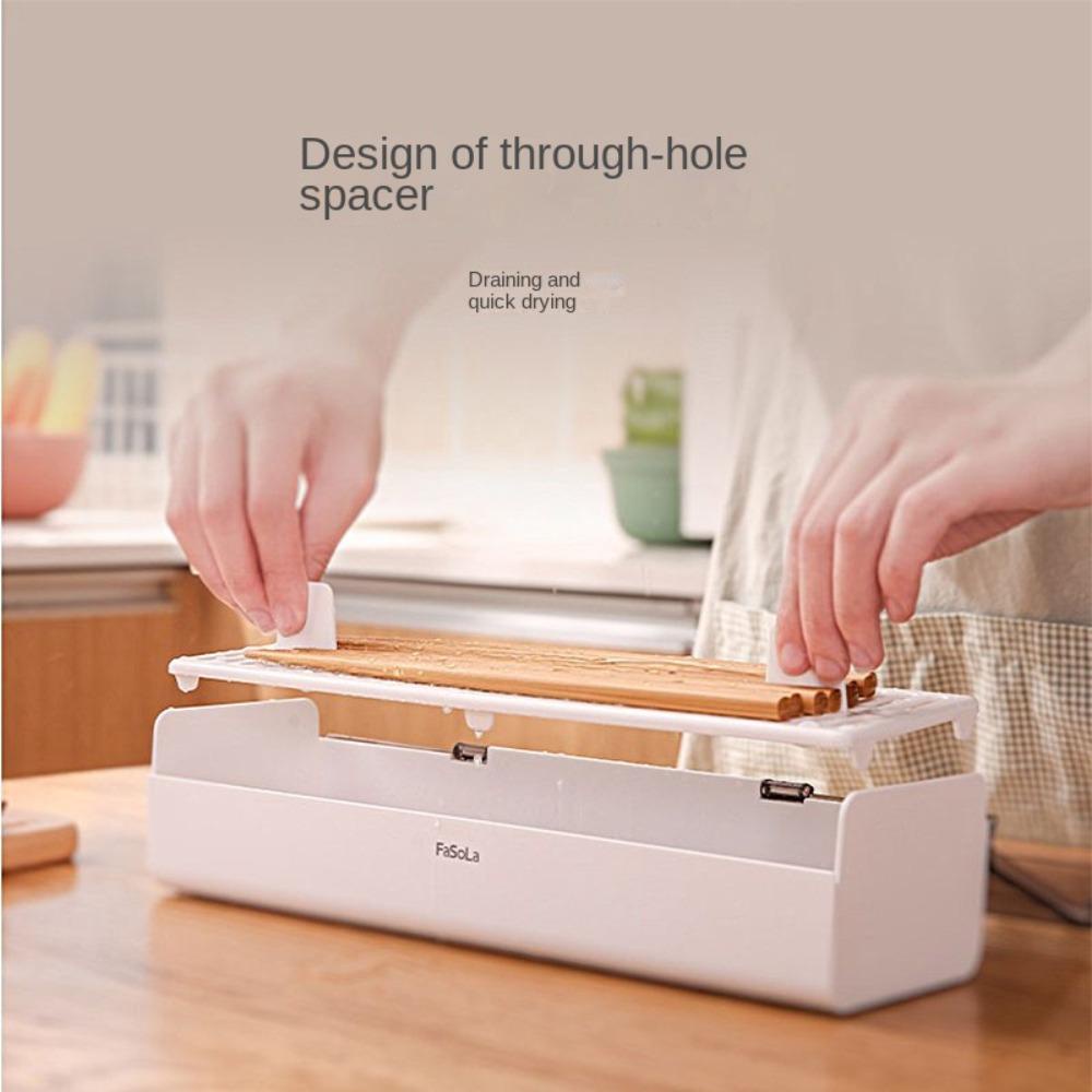 Solighter Tempat Sumpit Garpu Sendok Tahan Lama Organizer Alat Dapur Cutlery Dryer Drainer Shelf