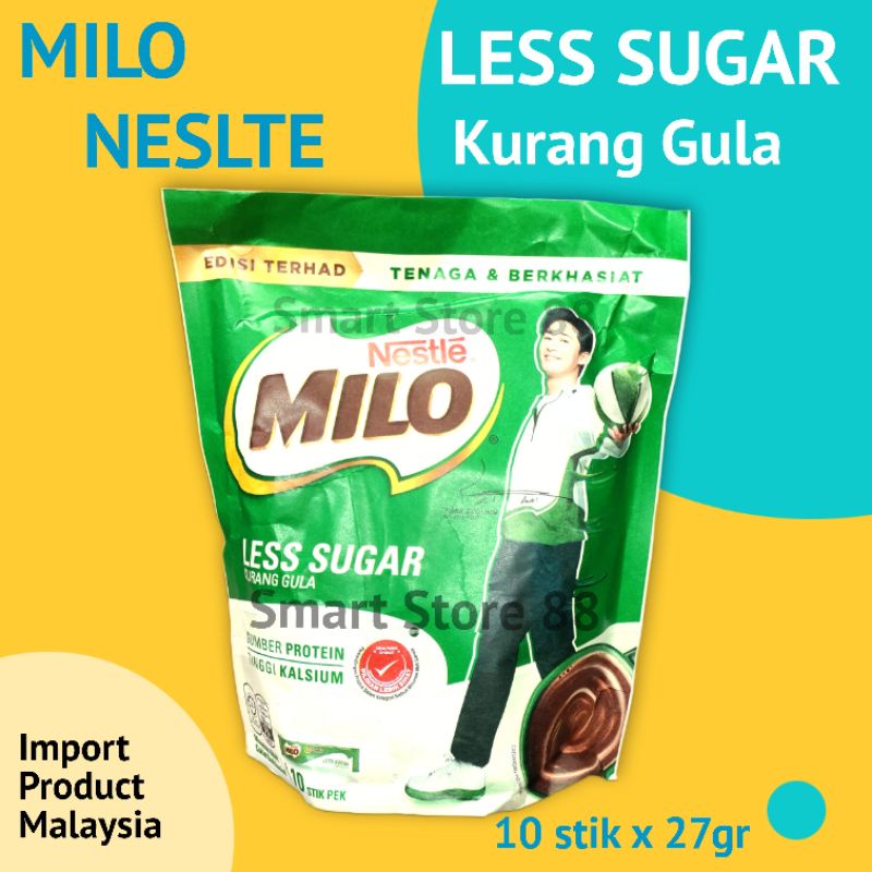 

MILO LESS SUGAR MALAYSIA MILO KURANG GULA ISI 10 STIK