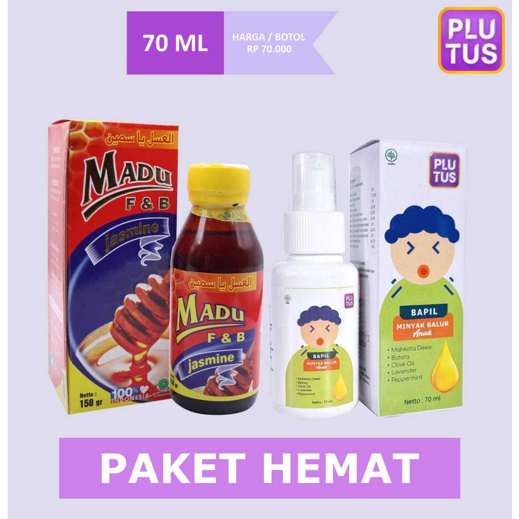 Minyak Balur PLUTUS BAPIL plus Madu F&amp;B Batuk Pilek