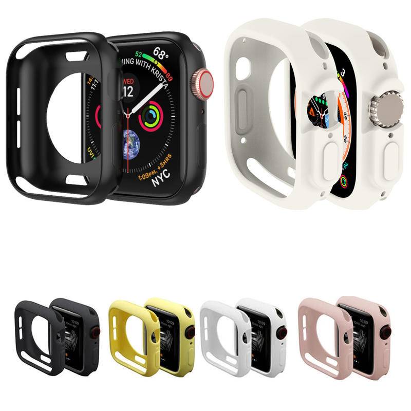 Soft Case Bahan Silikon Warna Permen Untuk Apple Watch Ultra 49mm iWatch Seri 8 7 6 SE 5 4 3 2 1 42mm 38mm 40mm 44mm 45mm