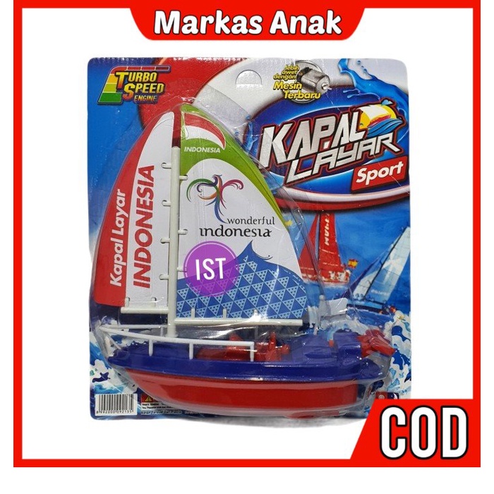 Mainan Anak Anak Umur 3 4 5 6 7 Tahun Hadiah Kapal Layar Sport / Kapal di Air No.IM-9213/BC Murah