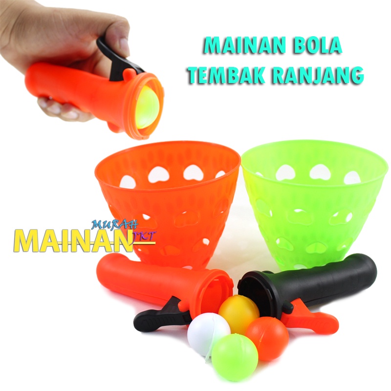 MAINANKEI MAINAN ANAK MURAH YG6 TEMBAKAN LEMPAR BOLA TANGKAP THROW CATCH RAKET BOLA FUN GAME