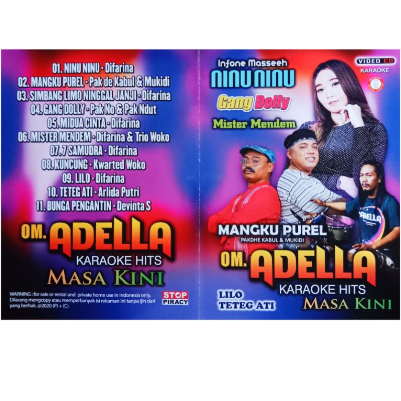 Kaset VCD Karaoke Musik Lagu Terbaru Om Adella Terbaru