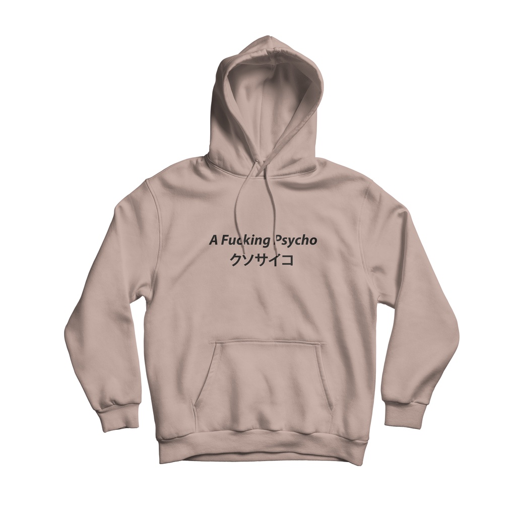 Sweaterpolos Hoodie Jumper FUCKING PSYCHO ( Sablon ) Unisex Pria &amp; Wanita