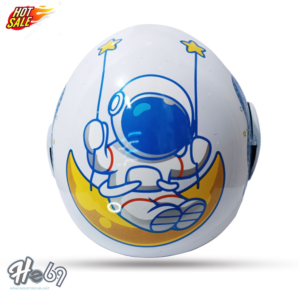 Helm Half Face Wanita Dewasa SPACE Seperti Helm GM Original COD