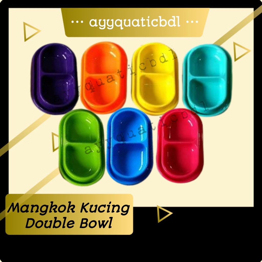 Wadah Bowl Mangkok Tempat Makanan Kucing Double Bowl