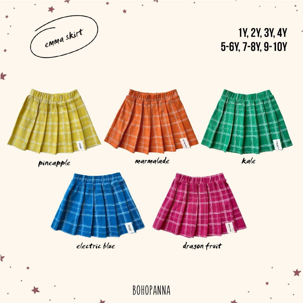 BOHOPANNA Emma Skirt 1-10Y Emma Flare Skirt Tutti Frutti Rok Anak Perempuan