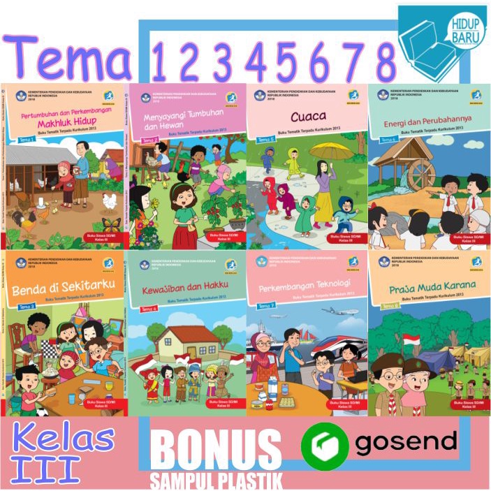buku paket tematik tema 1 2 3 4 sd kelas 3 sd semester 1 bandung