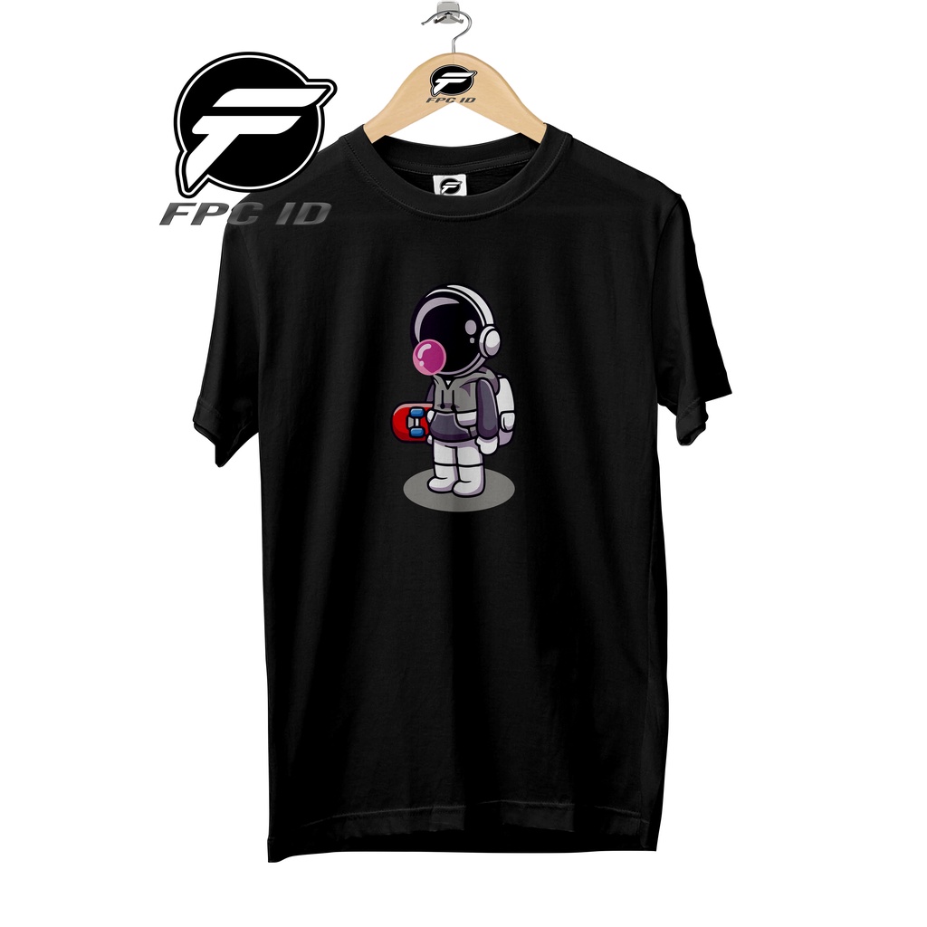 Kaos Astronot Laddies Bubble Gum Skate Cotton Combed 30s Pakaian Distro Jumbo Pilihan Favorit Fpc Id