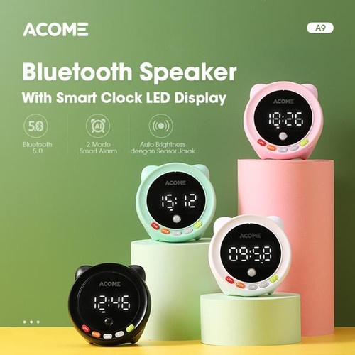 ACOME Speaker Jam Watch Bluetooth 5.0 Alarm Auto Brightness Sensor A9