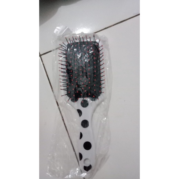 NSJ New Motif Sisir Jumbo Polkadot Anti Rontok Hair Style Comb Rambut Wanita Sisir Rambut