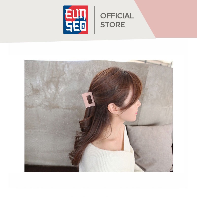 EUNSEO Jepit Rambut Kotak Bolong Warna Doff 5cm Jepitan Jedai Doff Square Matte Hair Claw Clips Fashion Korea