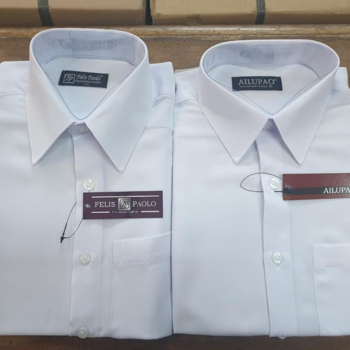 Kemeja Putih Felis /Ailupao Putih Jumbo Lengan Pendek