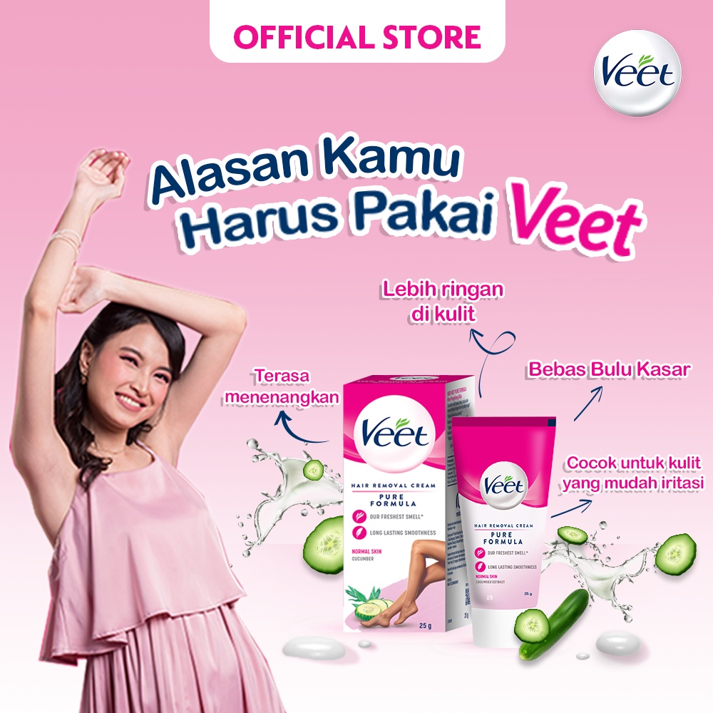 Veet Normal Pure Formula Cucumber 60gr - Krim Penghilang Bulu