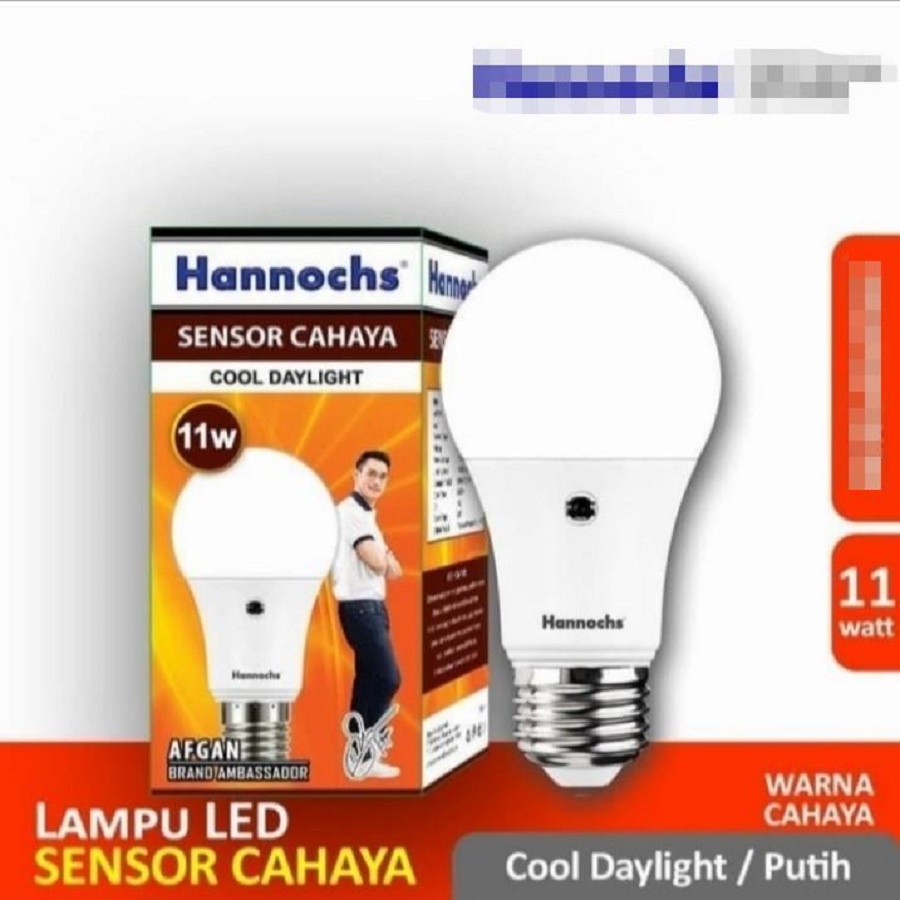 Bohlam Bola Lampu Led Hannoch Hannochs Sensor Cahaya Gelap 6W 9W 11W 6 Watt 9 Watt 11 Watt