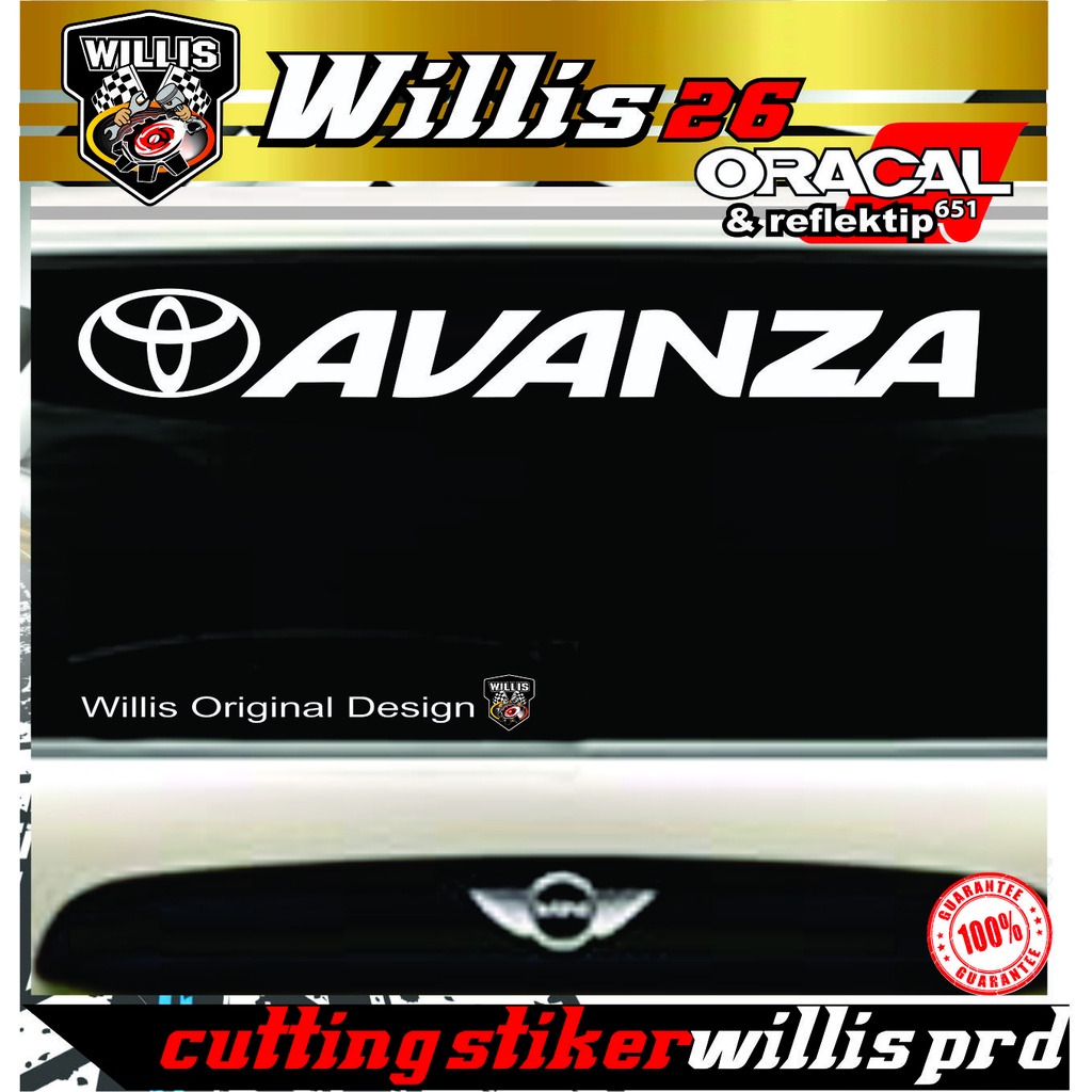 Sticker Stiker Mobil Toyota Avanza Kaca Belakang