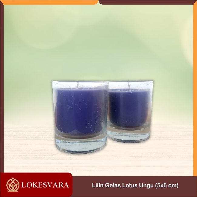 Lilin Candles Gelas Lotus Stearin Wax Dekorasi 5x6cm