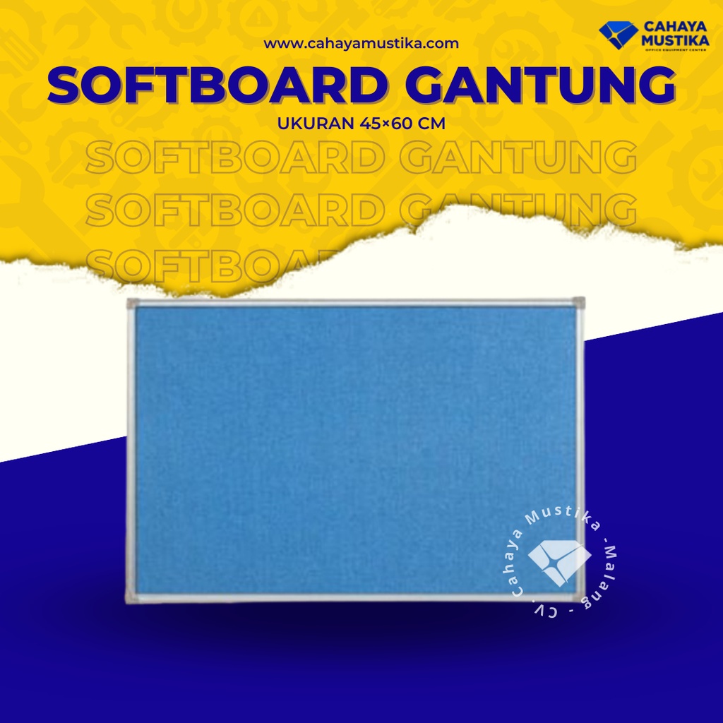 

Jual Softboard Gantung Fabric Papan Pengumuman 45x60 Millenium Malang