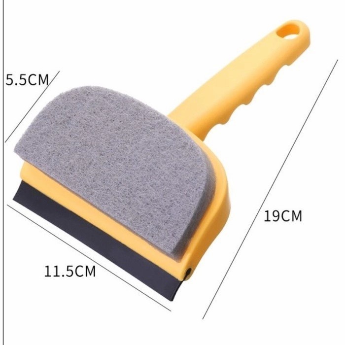 Alat Pembersih Kaca Wiper Sponge 2 in 1 Jendela Kamar Mandi Dapur Mobil