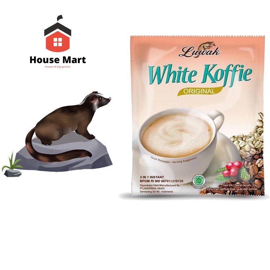 Kopi Luwak White Koffei 1 Renceng isi 10 Pcs