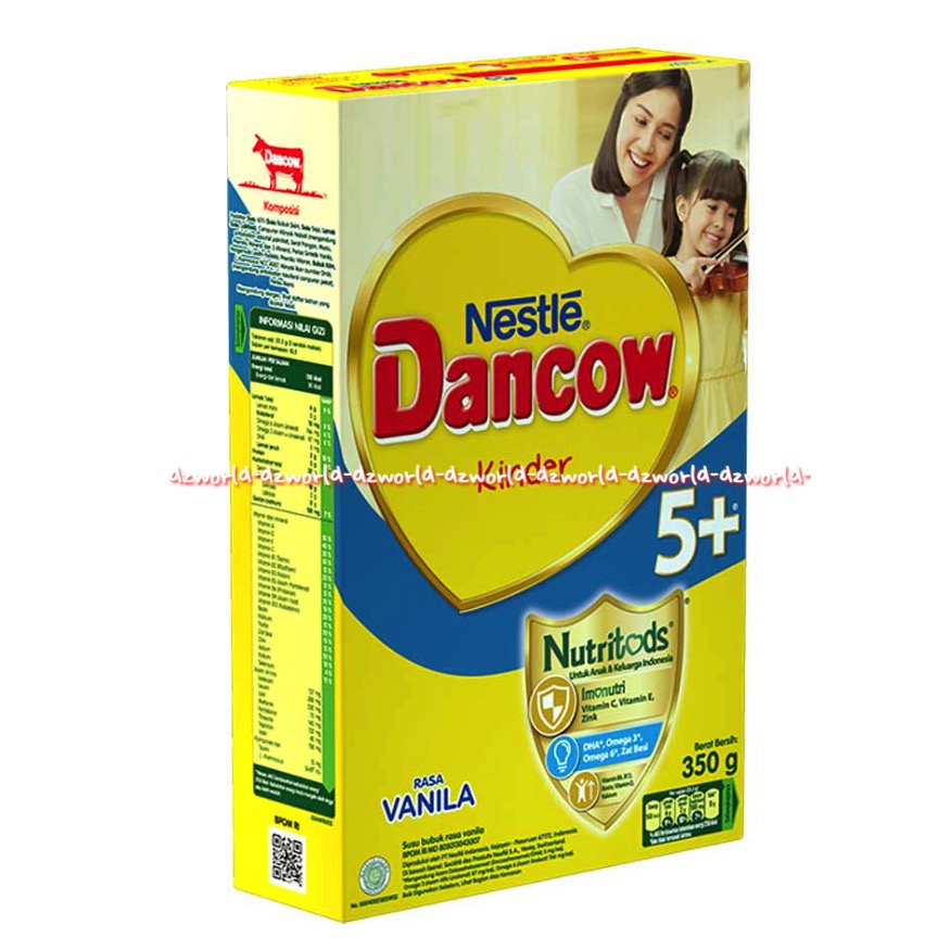 Nestle Dancow Kinder 5+ Rasa Vanila 350gr Nutritods Susu Dancow Bubuk Putih Rasa Vanila Untuk Usia 5 tahun Ke Atas 350 gram