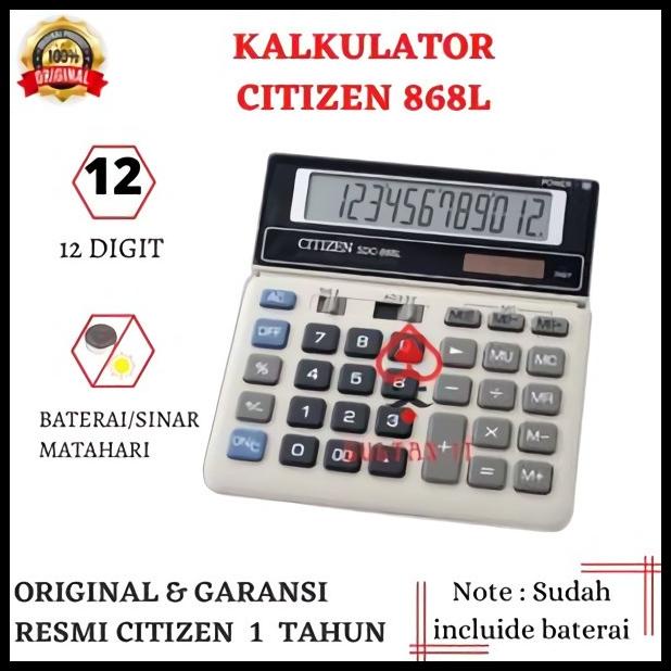 

Kalkulator Citizen Sdc 868L Original