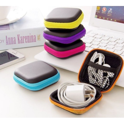 Tas Kotak Penyimpanan Earphone Dompet Headphone Case Headset Handsfree