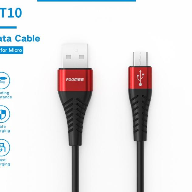 FOOMEE DL10, DQ10, DT10 Data Cable 2.4A Max 1M - Micro
