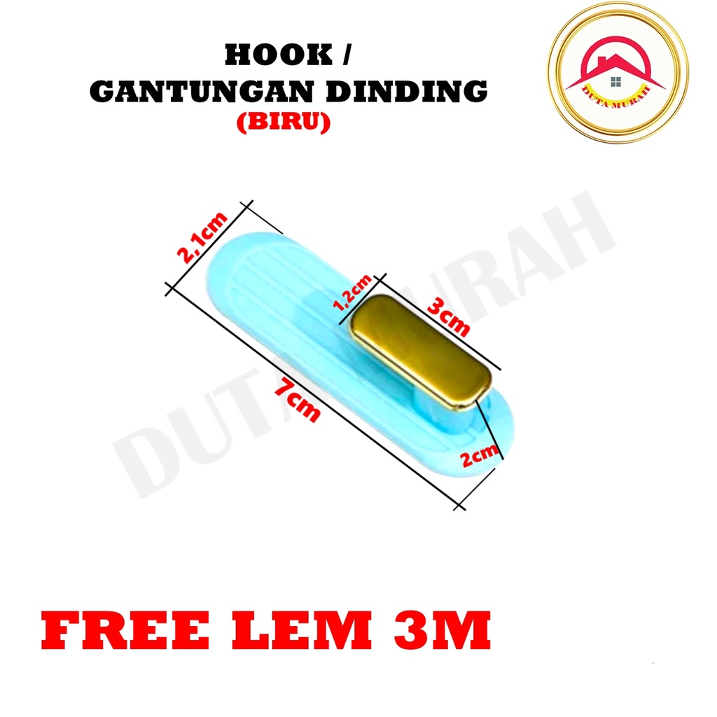 Gantungan Serbaguna Hook Tempel Dinding Tanpa Paku/ Gantungan Kait Kunci Dapur Kamar Mandi