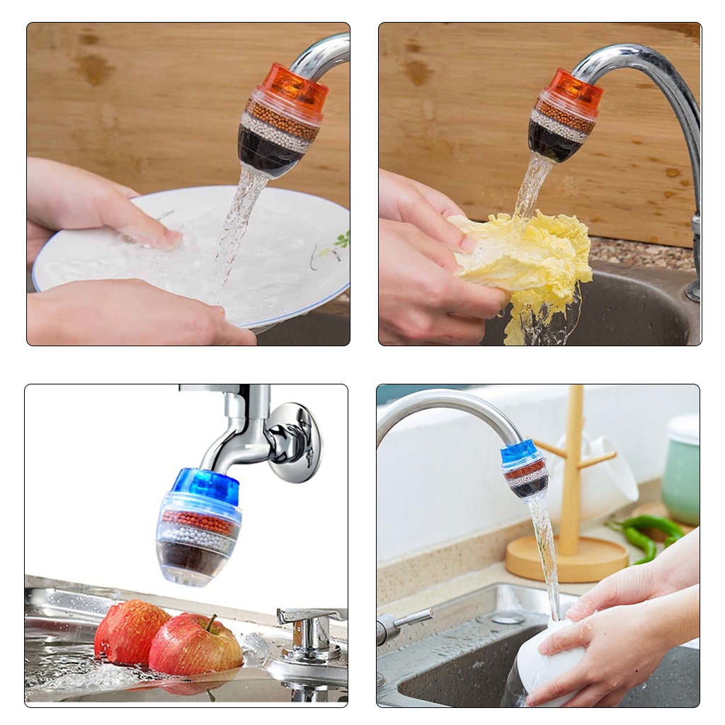 Sambungan Kran Air Faucet 3 Lapis Saringan Pembersih Aer Penyaring Penyambung Ujung Keran wastafel dapur kamar mandi Water Filter | GROSIRXPRESS