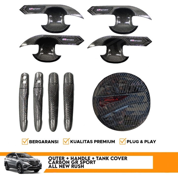 Paket Mobil Rush Carbon GR SPORT Outer + Handle + Tank Cover keren cakep