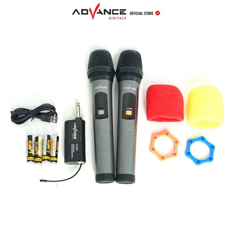 Mic 2 Wireless Advance CK-5022. microphone tanpa kabel isi 2