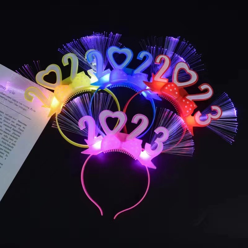 Bando Tahun Baru 2023 LED Bando Happy New Year 2023 Nyala