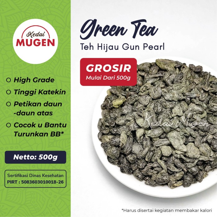

PREMIUM GREEN TEA/TEH HIJAU KUALITAS EKSPOR GROSIR 500G 1/2 KG